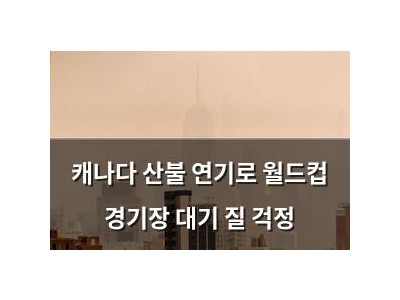 캐나다 산불 연기로 월드컵 경기장 대기 질 걱정