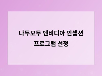 나두모두 엔비디아 인셉션 프로그램 선정