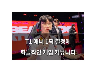 T1 애니 1픽 결정에 화들짝인 게임 커뮤니티