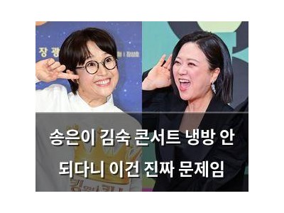 송은이 김숙 콘서트 냉방 안 되다니 이건 진짜 문제임