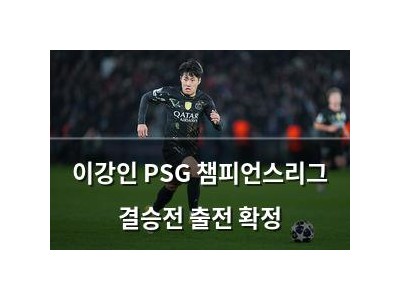 이강인 PSG 챔피언스리그 결승전 출전 확정